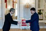 Presenting credentials to the President of Hungary
